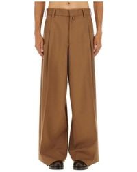 Dries Van Noten - Broeken ,Wide-Leg Broek Met Plooi - Lyst