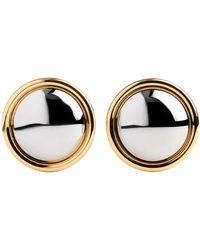 Jacquemus - Goldene Runde Form Ohrringe Paar - Lyst