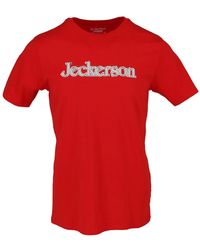 Jeckerson - Magliette uomo rosso con stampa - Lyst