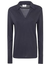 Filippa K - Truien & Vesten ,Zwart ,Lange Mouw Gekraagde V-Hals Top - Lyst