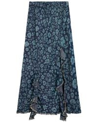 Desigual - Fal_Anem Midi Rok - Lyst
