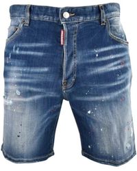 DSquared² - Medium Easy Wash Marine Shorts - Lyst