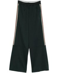 Gucci - Broeken ,Groen ,Side Stripe Wide-Leg Trainingsbroeken - Lyst