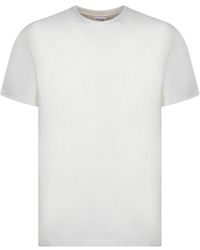 SELECTED - Egret t-shirt in cotone collo rotondo maniche corte - Lyst