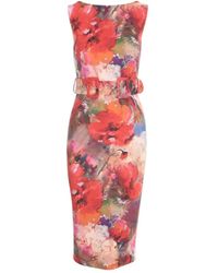 Chiara Boni Pencil Sleeveless Dress - Rood