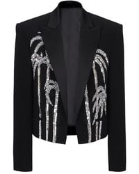 Balmain - Blazer Met Palmboomprint - Lyst