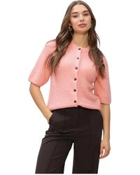 Moss Copenhagen - Truien & Vesten ,Roze ,Denim Mschjinie Hope 2/4 Cardigan - Lyst