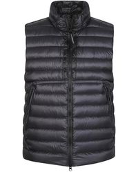C.P. Company - Jassen ,Blauw ,Leer Dd-Shell Down Vest - Lyst