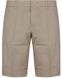 Fay - Korte Broeken ,Grijs ,Katoen Chino Slim Fit Short - Lyst