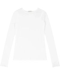 Entire studios - Tops ,Wit ,Katoen Zwaar T-Shirt Met Lange Mouwen - Lyst