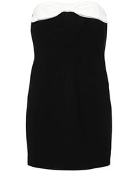 The New Arrivals Ilkyaz Ozel - Vestido Mini Negro Sin Tirantes Con Lazo, Mujer, Talla - Lyst