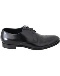 Dolce & Gabbana - Leather polished dress derby shoes - Lyst
