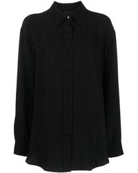 Givenchy - Camisa de seda con estampado de logo - Lyst