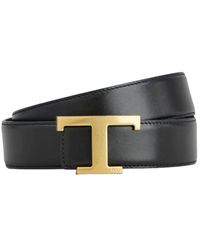 Tod's - Zeitloser wendbarer ledergürtel mit t-schnalle - Lyst