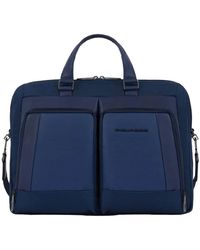 Piquadro - Blaue laptop-handtasche - Lyst