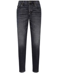 Dolce & Gabbana - Jeans regular fit neri con cinque tasche - Lyst