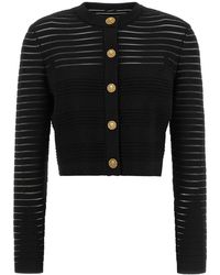 Balmain - Cropped Cardigan - Lyst