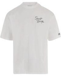 MC2 Saint Barth - Katoenen T-Shirt Met Logo - Lyst