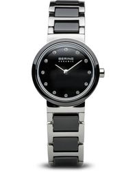 Bering - Accessoires ,Zwart Keramisch Horloge 25 Mm Roestvrijstalen Armband Zilver 10725-742 - Lyst