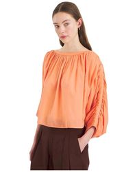 Antik Batik - Overhemden ,Oranje ,Katoen Fruti Top - Lyst