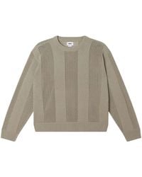 Obey - Truien & Vesten ,Grijs ,Katoen Crochet Crewneck Sweater - Lyst