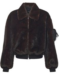 Coperni - Faux Fur Shearling Zip Jassen - Lyst