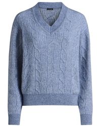 Kiton - Fijn Garen V-Hals Trui - Lyst