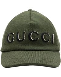 Gucci - Woll-Baseballcap Mit Logo - Lyst