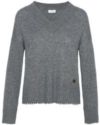 Hèst - Truien & Vesten ,Grijs ,V-Hals Truien - Lyst