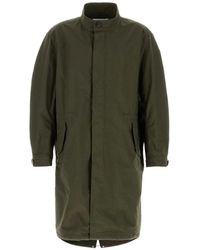 Givenchy - Cotton Blend High Neck Coat - Lyst