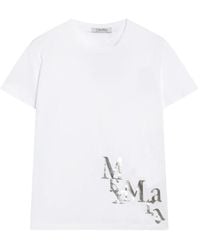 Max Mara - Tops ,Wit ,Katoen Edile T-Shirt - Lyst