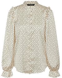 Bruuns Bazaar - Camisa Femenina Con Mangas Abullonadas, Mujer, Talla - Lyst