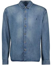 Saint Laurent - Cassandre Denim Shirt - Lyst