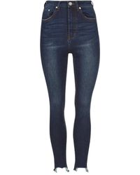 One Teaspoon - Jeans skinny cintura alta azul oscuro - Lyst