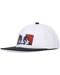 Obey - Accessoires ,Wit ,Katoen Platte Klep Snapback Pet Wit/Multi - Lyst