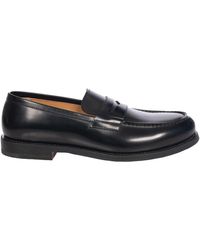 Henderson - Schwarzer Leder College Mokassin Schuh - Lyst
