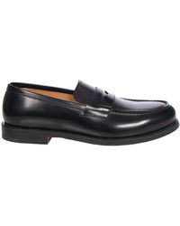 Henderson - Schoenen ,Zwart ,Leer Zwarte Leren College Mocassin Schoen - Lyst