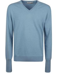 Ballantyne - Classic V-Neck Cashmere Sweater - Lyst