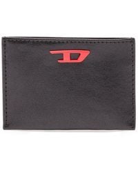 DIESEL - Portacarte in pelle con placca d rossa - Lyst