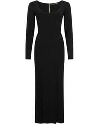 Roberto Cavalli - Midi Jurk Met Split - Lyst