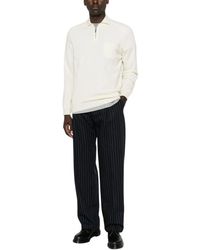 Amaranto - Hoodies & Sweatvesten ,Wit ,Zip-Through Sweater - Lyst