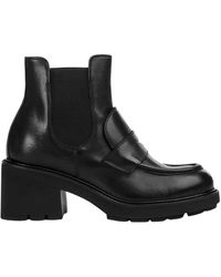 Doucal's - Schoenen ,Zwart ,Leer Klassieke Zwarte Leren Haklaars - Lyst