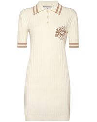 Philipp Plein - Kleedjes ,Wit ,Polyester Knit Polo Dress - Lyst