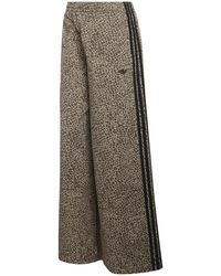 adidas - Fitness ,Bruin ,Denim Firebird Oversized Aop Denim Broek - Lyst