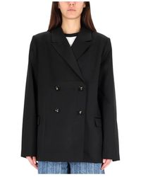 Ganni - Double-Breasted Oversized Blazer - Lyst
