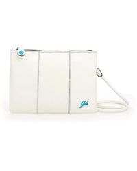 Gabs - Weiße Lederclutch Mit Verstellbarem Riemen - Lyst