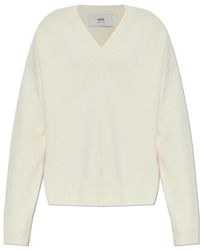 Ami Paris - V-Neck Knitwear - Lyst