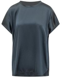 Pinko - Tops ,Blauw ,Satijn Farida Blouse - Lyst