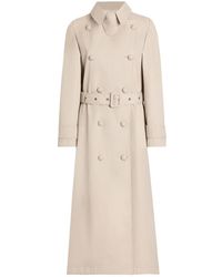 Dolce & Gabbana - Jassen ,Katoen Double-Breasted Jassen Met Afgeronde Revers - Lyst