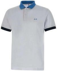 Sun 68 - Tops ,Wit ,Katoen 3-Color-Way Polo - Lyst